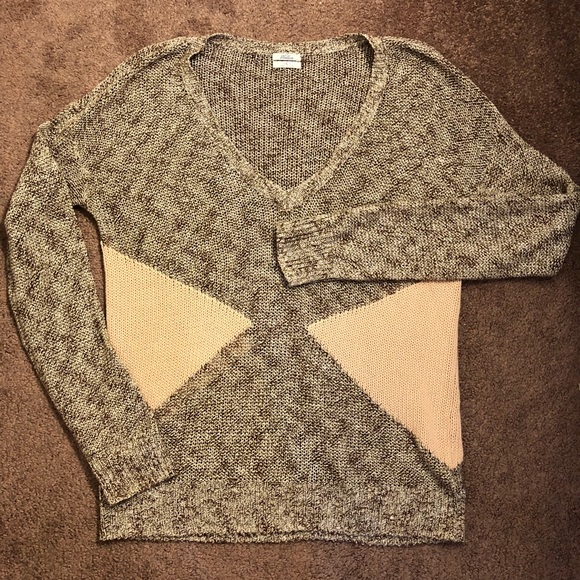 Madewell Wallace Geometric V-Neck Sweater, Large - Picture 1 of 3